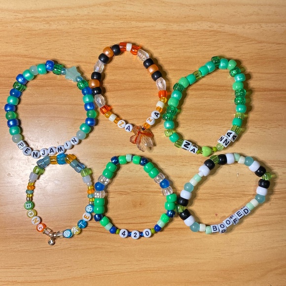 6 set of 420 Kandi Bracelets - Picture 1 of 3
